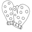 polkadot mittens coloring pages color