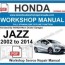 honda jazz workshop manual