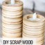 10 distressed wooden candle holder