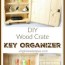 diy wood crate key organizer sweet pea
