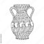 greek vase coloring page hand drawn