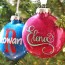 how to make personalized glitter ornaments