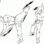 a taekwondo combat coloring page