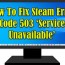 how to fix steam error code 503