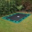 11ft x 8ft gray in ground trampoline