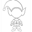 elf with blank face coloring pages