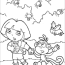 dora the explorer coloring page for