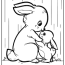 sweet rabbit coloring pages
