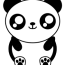 kawaii panda coloring page free
