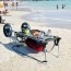 the wonder cart converts into a beach