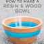 resin and wood segmented bowl