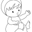 a cute baby coloring page free