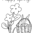 happy spring coloring page free
