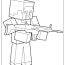 herobrine minecraft colouring pages