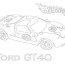 hot wheels ford gt40 coloring page