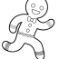 gingerbread man running coloring pages