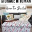 diy upholstered storage ottoman how