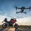 motorcycle photography with a drone
