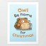 cute owl art print by chubby cat