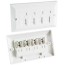quad cat5e data wall outlet face plate