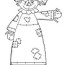 fall scarecrow coloring pages and word