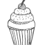 cupcake coloring page printable the