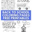 school coloring pages free printables
