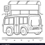 bus coloring page royalty free vector