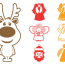 christmas characters graphics vector