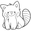 little red panda coloring page free