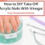 acrylic nails with vinegar