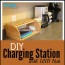 diy charging station organizer with