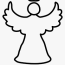 christmas angel coloring page drawing