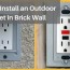 install an outdoor outlet in brick wall