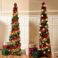 christmas tinsel tree with lights