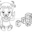 baby hazel playing coloring page free