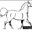 horse is running coloring page free