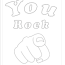 you rock coloring pages free words