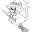 halloween cat coloring page free