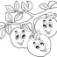 cartoon apples coloring page free