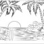 beach scene 5 coloring pages beach