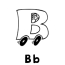 print letter b coloring pages