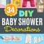 34 diy baby shower decorations party