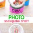photo snowglobe craft for kids