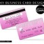 pink glitter credit card business card