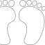 baby footprint coloring page pic foot