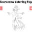 coloring page for kids scarecrow