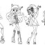 monster high characters dolls coloring