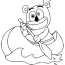 happy gummy bear coloring page free