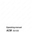 berges acm d2 operating manual pdf